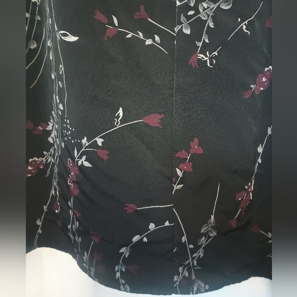 Fashion Bug Whimsigoth Dark Floral Maxi Skirt Large Cottage Fairy Grunge Vtg 90s - Picture 5 of 11